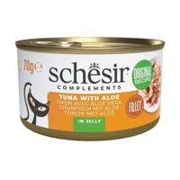 SCHESIR Complements Tuna with aloe in jelly - nat kattenvoer - 70g - thumbnail