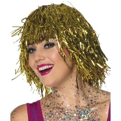 Lametta pruik goud