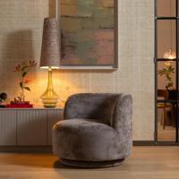 WOOOD Draaifauteuil 'Popular' Modulair, Chenille, kleur Taupe - thumbnail