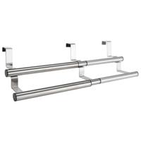 HI theedoekhouder uitschuifbaar zilverkleurig - thumbnail