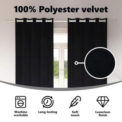 VidaXL Verduisterende gordijnen 2 pcs zwart 140 x 225 cm fluweel