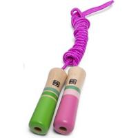 BS Toys springtouw roze met houten handvatten - thumbnail