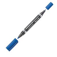 Staedtler Lumocolor Duo 348, permanent marker, blauw - thumbnail