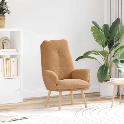 Fauteuil Beige 61 x 78 x 98 cm Sherpa Stof