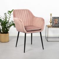 Sohome Eetkamerstoel 'Albin' Velvet, kleur Dusty Rose - thumbnail
