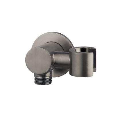 Doucheaansluiting BWS Cemal Handdouchehouder Rond Met Kantelbare Opsteek 1/2" Messing Gunmetal
