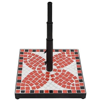 Parasolvoet vierkant 12 kg terracottakleurig wit - thumbnail