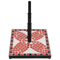 VidaXL Parasolvoet vierkant 12 kg terracottakleurig wit - thumbnail