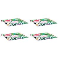 VidaXL Tuinstoelkussens 4 st 50x50x4 cm stof meerkleurig - thumbnail