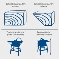 Scheppach Tafelcirkelzaag 10 HS100S (incl 2 zaagbladen) 5901310905 - thumbnail