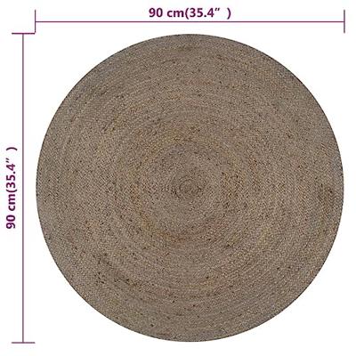 VidaXL Vloerkleed handgemaakt rond 90 cm jute grijs