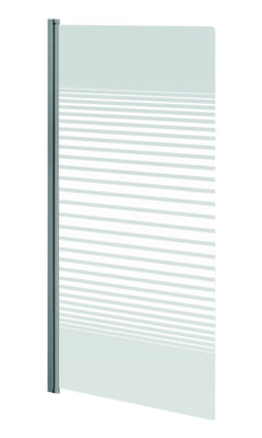Badwand VM Go Ammos Deco 75x130cm Scharnierend Chroom Profiel 4mm Veiligheidsglas Badwand VM Go Ammos Deco 75x130cm Scharnierend Chroom Profiel 4mm Veiligheidsglas
