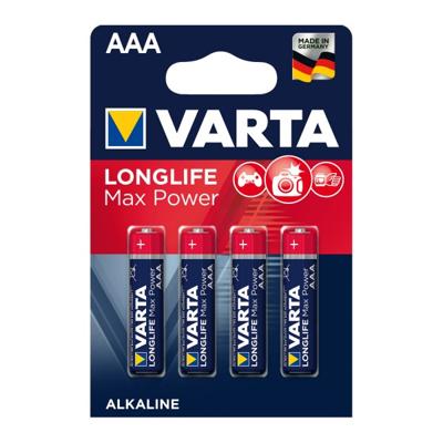 VARTA batterij "longlife max power" micro maxpower longlife 4er-sb aaa