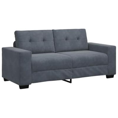 Loveseat bank 140 cm fluweel donkergrijs Loveseat bank 140 cm fluweel donkergrijs