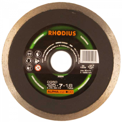 Diamantzaagblad 125mm TEGEL