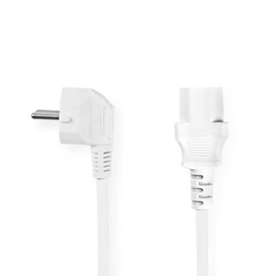 Nedis Stroomkabel | Type F (CEE 7/7) Male | IEC-320-C13 | Gehoekt | Recht | Vernikkeld | 2.00 m | Rond | PVC | Wit | Label - CEGL10000WT20 Nedis Stroomkabel | Type F (CEE 7/7) Male | IEC-320-C13 | Gehoekt | Recht | Vernikkeld | 2.00 m | Rond | PVC | Wit | Label - CEGL10000WT20