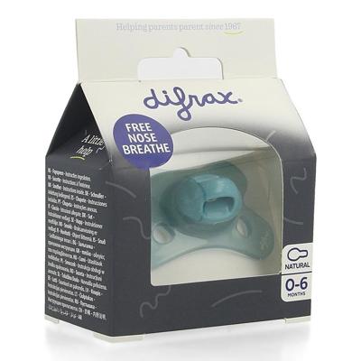 Difrax Fopspeen natural 0-6 maanden ocean 1 Stuks