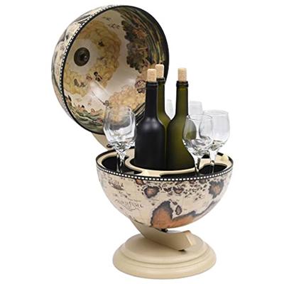 Globebar tafelmodel eucalyptushout wit