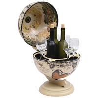 Globebar tafelmodel eucalyptushout wit - thumbnail