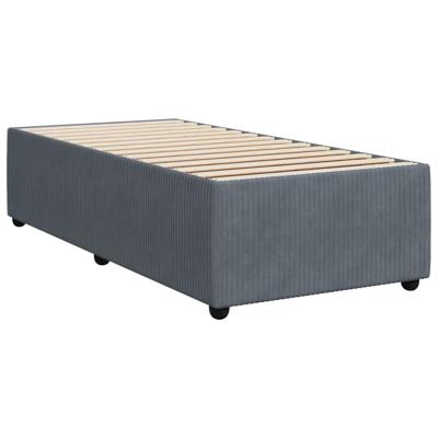 Boxspring met matras fluweel donkergrijs 90x190 cm