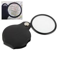 10 stuks 5 X 50mm Vergrootglas Pocket vouwen Vergrootglas Loupe zak Spiegel(Black) - thumbnail