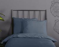 Good Morning Dekbedovertrek "uni dessin" - Blauw - (240x200/220 cm) - Katoen - thumbnail