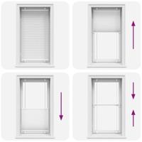 Pliss rolgordijn 75x150 cm stofbreedte 74,4 cm polyester wit - thumbnail