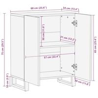 Dressoir 60x34x75 cm massief acaciahout - thumbnail