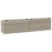 Tuinbox 220x50x58 cm poly rattan lichtgrijs - thumbnail