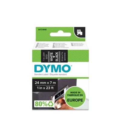 Labeltape dymo labelmanager d1 polyester 24mm zw | 5 stuks