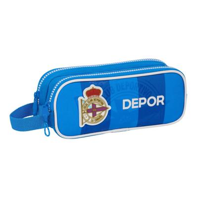 Pennenetui met 2 vakken R. C. Deportivo de La Coruña Blauw 21 x 8 x 6 cm