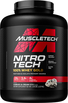MuscleTech Nitro Tech 100% Whey Gold Cookies & Cream (2270 g) MuscleTech Nitro Tech 100% Whey Gold Cookies & Cream (2270 g)
