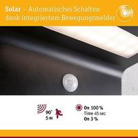 Paulmann 94505 Cyrus Wandlamp op zonne-energie Energielabel: A (A - G) 5.00 W Warmwit Antraciet - thumbnail