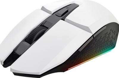 Trust GXT 110W Felox Draadloze Witte Gaming Muis Trust GXT 110W Felox Draadloze Witte Gaming Muis