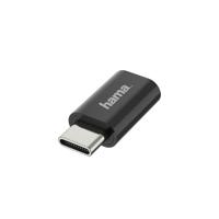 Hama USB OTG Adapter USB C Stekker - Micro USB Aansluiting USB 2.0 480 Mbit/s Zwart - thumbnail