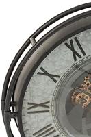 J-Line klok Romeinse Cijfers - metaal - grijs| zwart| goud - Ø 10 cm - thumbnail