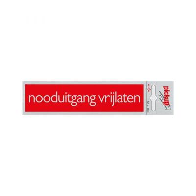 Bord Alulook Nooduitgang vrijlaten - 165x44 mm zelfklevend.
