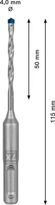 Bosch Accessories EXPERT SDS plus-7X 2608900156 Hamerboor 10-delig 4.00 mm Gezamenlijke lengte 115 mm SDS-Plus 10 stuk(s)
