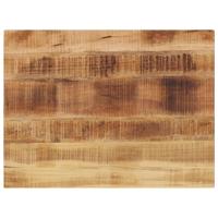Tafelblad rechthoekig 90x70x1,5 cm massief ruw mangohout - thumbnail
