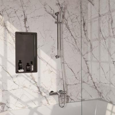 Brauer Chrome Carving Opbouw Baddouche Thermostaatkraan - Staaf - Doucheslang - Glijstang - Handdouche - Chroom