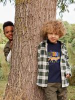 Geruit flanellen hemd GA gevoerd met Sherpa groen, geruit - thumbnail