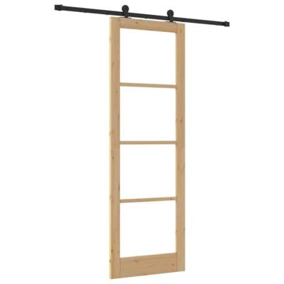 Schuifdeur ORKDAL Bruin 78 x 232 cm Hout en metaal