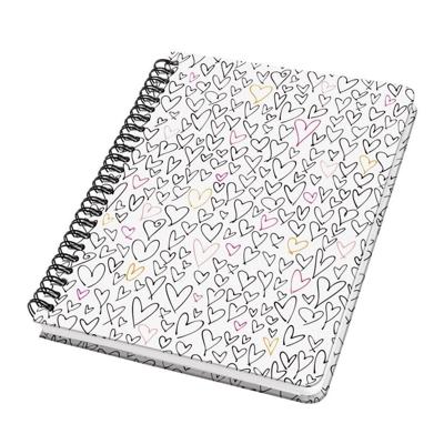 Sigel SI-SY554 Notitieboek Jolie Wild Hearts met Spiraal A5 Lijn 120 Pagina's Sigel SI-SY554 Notitieboek Jolie Wild Hearts met Spiraal A5 Lijn 120 Pagina's