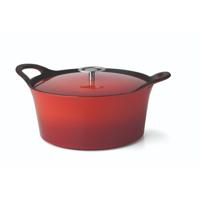 Cuisinox Volcan Gietijzeren Braadpan 24 cm Rood - thumbnail