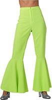 Hippie broek vrouw neon groen Jess - thumbnail