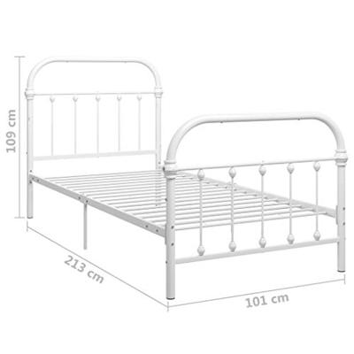 Bedframe metaal wit 90x200 cm