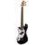 Kala Solid Body 4-String Fretted U-Bass Left Handed Jet Black linkshandige elektrische basgitaar met gigbag - thumbnail
