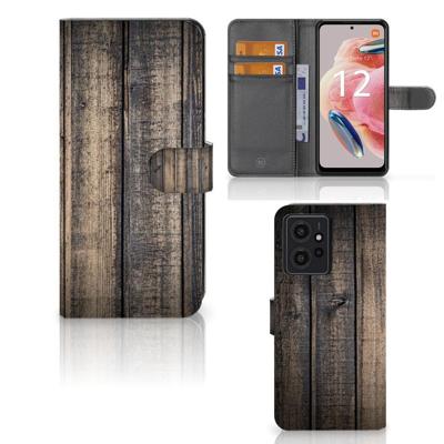 Xiaomi Redmi Note 12 4G | Book Style Case | Steigerhout | Portemonnee hoesje Xiaomi Redmi Note 12 4G | Book Style Case | Steigerhout | Portemonnee hoesje