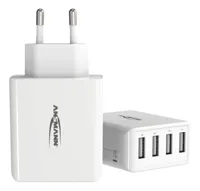Ansmann HomeCharger HC430 USB-oplader 30 W 4x USB-A Wit Binnen - thumbnail