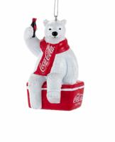 Coca-Cola Polar Bear On Cooler 8,9 cm kerstbal kerst Kurt S. Adler - Kurt s adler - thumbnail